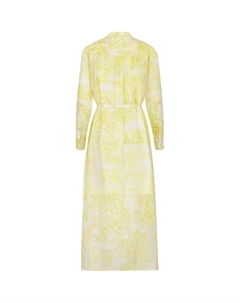 Платье с длинными рукавами женское лимонное Dior