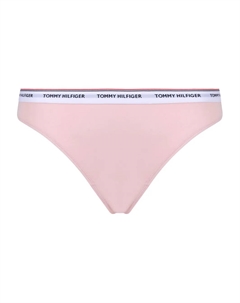 Комплект из трех трусов-стрингов с логотипом, синий Tommy hilfiger