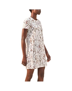 Платье с короткими рукавами женское белое Hermes Hermès