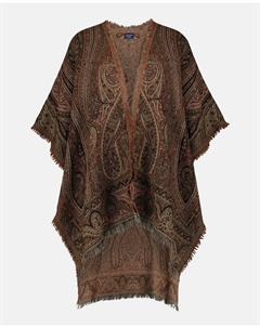 Женский однотонный шерстяной пончо, красный Lloyd's