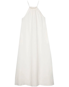 Льняное платье макси с вырезом халтер, нейтральный 120% lino