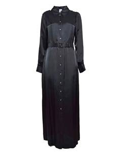 Платье-рубашка с поясом, черный Aspesi