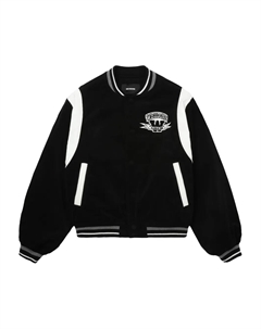 Бомбер с принтом, черный We11done