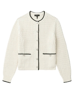 Кардиган с контрастной отделкой, нейтральный Rag & bone