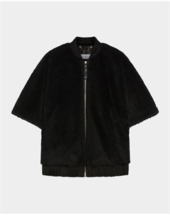 Пончо с запахом Briose из смесовой шерсти, черный Max mara