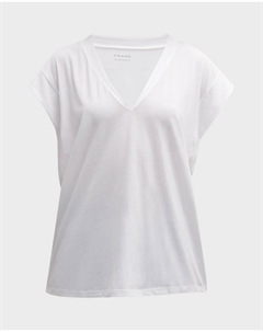 Футболка Le со средней посадкой и V-образным вырезом, цвет Blanc Frame