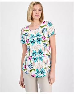 Петит топ с коротким рукавом Bali Escape, синий Jm collection