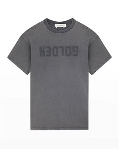 Платье-футболка с потертым логотипом, антрацит Golden goose