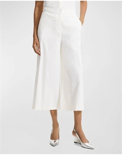 Укороченные широкие брюки Terena, цвет White Theory