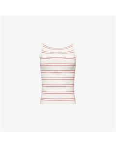 Майка Yuelia с полосками, белый / розовый Paige