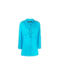 Платье с длинными рукавами женское синее Jacquemus