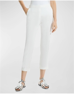 Укороченные узкие брюки без застежек Treeca, цвет White Theory