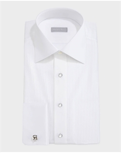 Плиссированная рубашка под смокинг, цвет White Stefano ricci