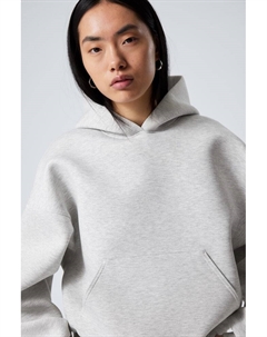 Толстовка с капюшоном свободного кроя, серый Weekday