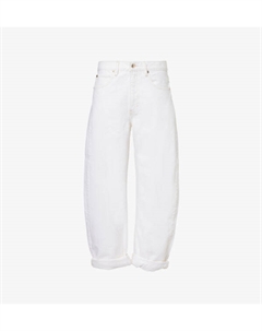 Джинсы-Бочонки с высокой посадкой и бахромой, цвет au natural clean Frame