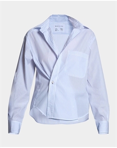 Асимметричная рубашка в полоску с пуговицами спереди The Daily, цвет Royce Stripe Cissa