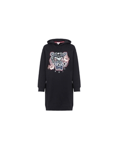 Женское черное платье с длинными рукавами Kenzo