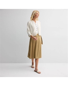 Женский ажурный кардиган с разрезом спереди, цвет sahara wind Croft & barrow