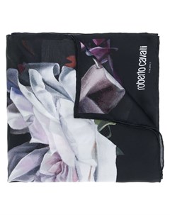 Roberto cavalli платок с цветочным принтом один размер черный Roberto cavalli