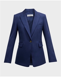 Сезонный шерстяной пиджак на одной пуговице, цвет Ink Argent