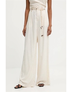 Брюки с льняной тканью, бежевый Answear lab