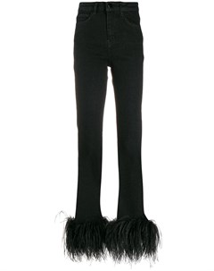 16arlington декорированные джинсы с перьями 8 черный