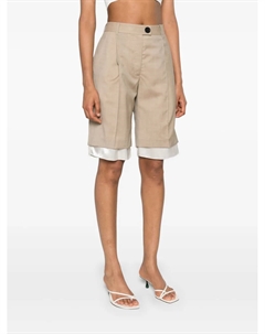 Многослойные шорты строгого кроя, нейтральный Peter do