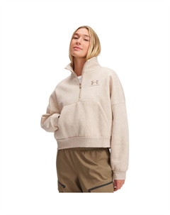 Толстовка Icon Fleece Oversized half zip, бежевый Under armour