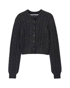 Кардиган ажурной вязки, угольно-серый Alexander wang