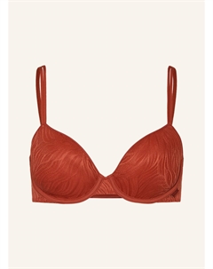 Бюстгальтер с чашками sheer marquisette, красный Calvin klein