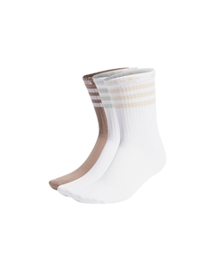 Носки Mid-Calf 3 пары Унисекс Адидас, 3 пары (Белый+Розовый Белый+Коричневый/Белый) Adidas