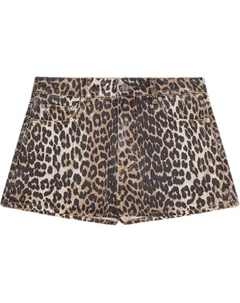Леопардовые шорты Ganni