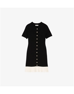 Трикотажное мини-платье с оборками, мультиколор Sandro