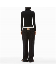 ФУ21 Вязаный свитер женский черный Alexander wang