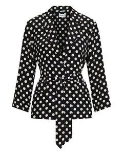 Пиджак Livia в горошек с поясом, черный Marella