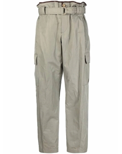 Брюки с присборенной талией, зеленый Brunello cucinelli