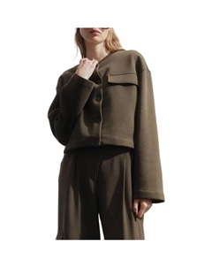 Куртка женская тёмная хаки зелёная H&m