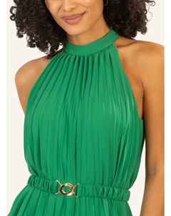 Короткое плиссированное платье, зеленый Apart
