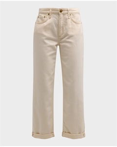 Мешковатые укороченные джинсы-бойфренды Dre с низкой посадкой, цвет Ecru Rag & bone