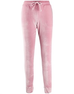 Plein sport бархатные спортивные брюки s розовый Plein sport