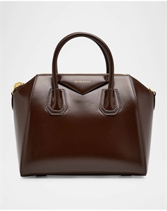 Маленькая кожаная сумка Antigona с верхней ручкой в ​​коробочке, цвет Ebony Brown Givenchy
