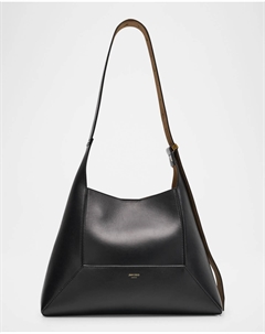 Кожаная сумка-хобо среднего размера с бриллиантами, цвет Blackgold Jimmy choo