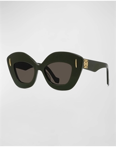 Солнцезащитные очки Anagram из ацетата в форме бабочки, цвет Green Loewe
