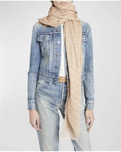 Квадратный шарф Grand Impression из смеси кашемира и кашемира Saint laurent