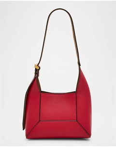 Маленькая кожаная сумка-хобо с бриллиантами, цвет Ruby Redgold Jimmy choo