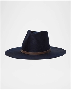 Шляпа-федора Harley из шерсти и замши Janessa Leone, цвет Deep Navy Janessa leoné