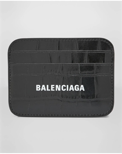 Визитница Cash Croc с тиснением, цвет 1090 Black/L White Balenciaga