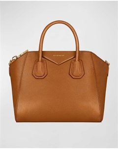 Маленькая сумка Antigona из блестящей мятой кожи, цвет Soft Tan Givenchy