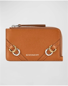 Визитница Voyou на молнии из мятой кожи, цвет Soft Tan Givenchy