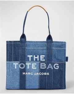 Большая джинсовая сумка-тоут, цвет Blue Denim Marc jacobs